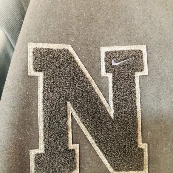 Nike Black and White Striped Collar Jacket